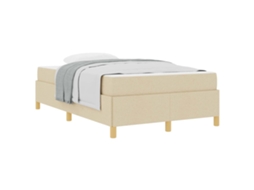 Estrutura da Cama com Colchão Creme Tecido MAISON EXCLUSIVE 120x200 cm