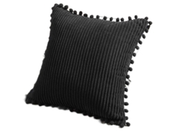 Pacote Com 2 Almofadas Decorativas Com Pompons, Capa De Almofada Retangular De Veludo Macio Para Sofá, Cama, Carro, Sala De Estar