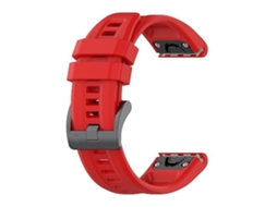 Lurelia Pulseira De Silicone 22 Mm, Compatível Com Garmin Approach S62 Red