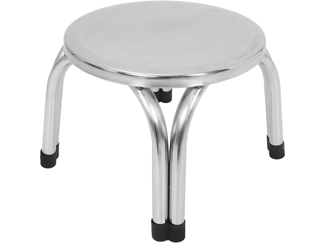 Banqueta Aço Inoxidável Apoio Pés Antiderrapante Ideal Cozinha Banheiro Perfeita Idosos -, Metal