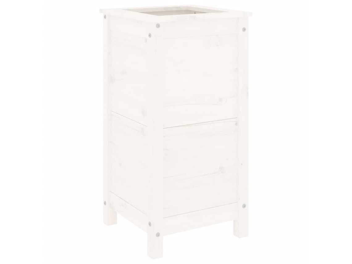 Garden Planter, Garden Planters Vidaxl Branco Madeira De Pinho (40 X 40 X 78 Cm)