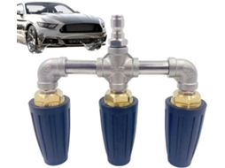 Bocal Turbo Rotativo Acessório de Lavagem de 16 X 12,7 Cm, Ponta Tripla, Acessório de Limpeza com Conexão Rápida CHABERLU