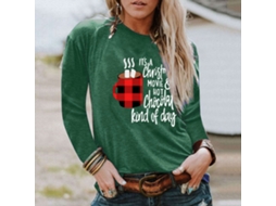 Laxiscreed Camiseta Feminina Casual De Manga Comprida Com Letras E Decote Redondo Para Escritório Xl