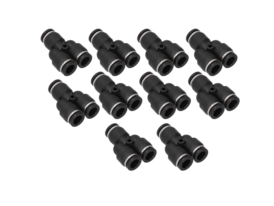 Conector Tee Pneumático De 3 Vias Com 8mm De Diâmetro Interno