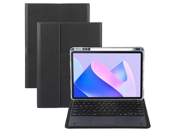 Teclado Bluetooth Com Botões Quadrados, Suporte Giratório E Capa De Couro Com Touchpad Para Huawei Matepad 11 2023/2021.