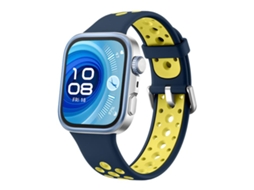 Bracelete para Huawei Watch Fit 4 Pro / Fit 4 / Fit 3 Silicone Bicolor com Furos Redondos Amarelo Ceilão XIAOMOYU