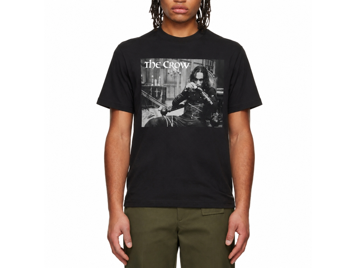 Rockinstone The Crow Movie Draven In Chair Black Adult T-shirt Size:m