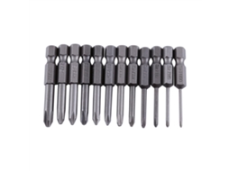 12pcs Bits Chave De Parafuso Phillips Cruzado Magnético 50mm S2 Liga 1/4 Polegada Hexagonal