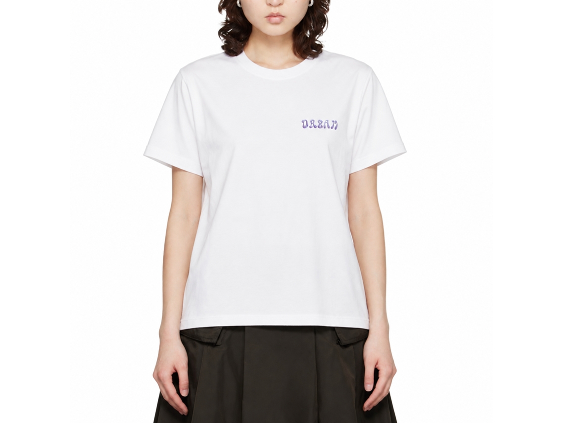 Camiseta branca Rockinstone Dream Mathilde Vieille-grisard, estilo único de designer.