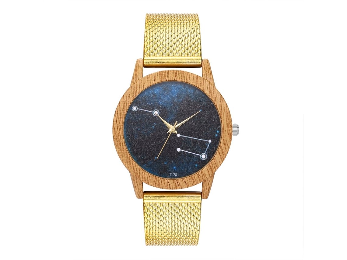 Relógio de quartzo unissex com pulseira de silicone macia, presente para homens/mulheres/meninos/meninas, dourado