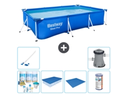 Bestway Piscina Bestway Steel Pro Retangular - 300x201x66 Cm - 7-peças S22247