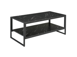 Mesa de Centro Moderna com 2 Prateleiras 106x50x47cm Preto BTFORUS
