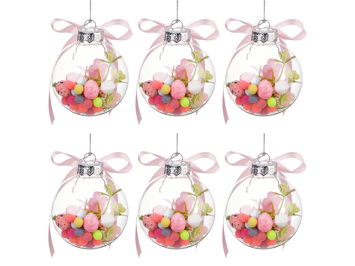Laxiscreed Conjunto De 6 Bolas De Plástico Para Decoração De Páscoa