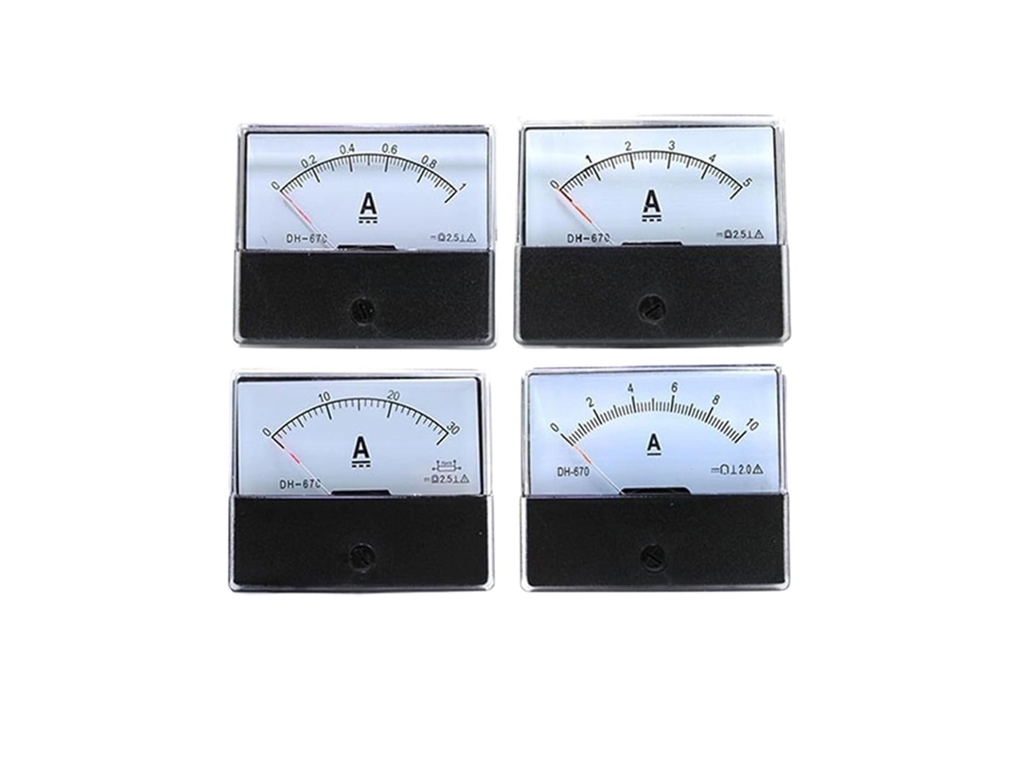 Amperímetro Cc Dh-670 Com Ponteiro Para Correntes De 1a 2a 5a 10a 20a