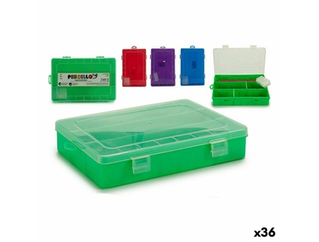 Caixa Multiusos 12 x 3 x 21 cm (36 Unidades)
