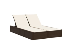 Double Sun Lounger, Double Sun Loungers Vidaxl Marrom Rattan / Vime (n/a)
