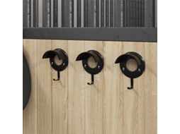 Vidaxl Suporte Para Brida De Parede 3 Pcs Ferro Preto