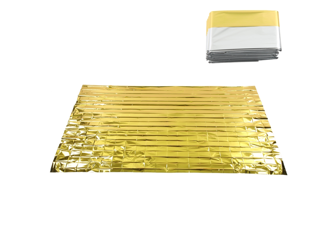 Unidades Manta De Emergência Dourado Prata Reflexiva Térmica Impermeável 140x210cm