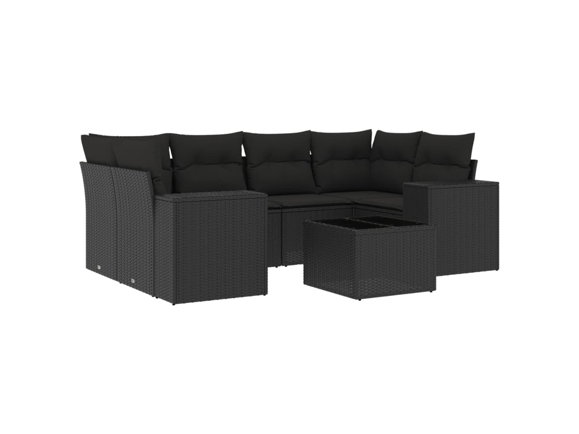 Garden Sofa Set, Garden Sofa Sets Vidaxl Preto Rattan / Vime (n/a)