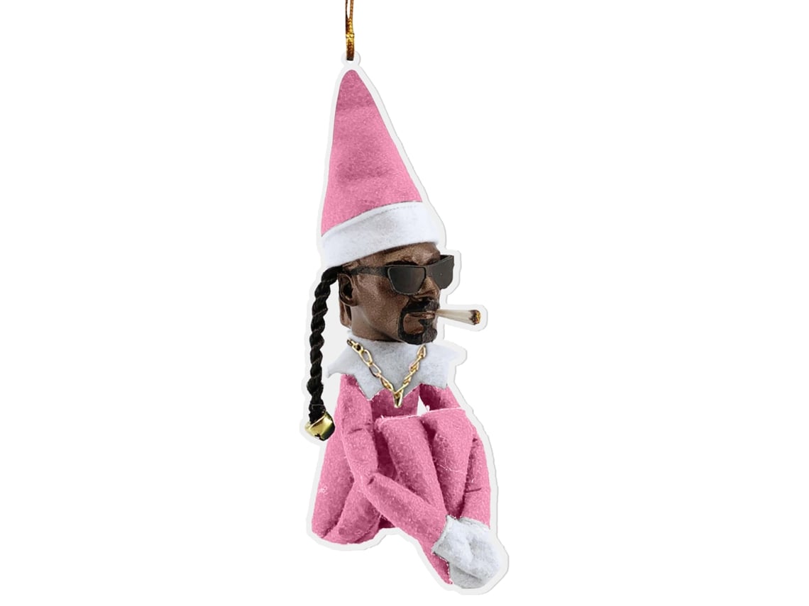 Boneco Elfo Natal Equilíbrio Pendurado Rosa (LxAxP cm)