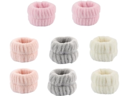 Conjunto de 4 pares de toalhas de microfibra, pulseiras absorventes para spa, conjunto de toalhas para lavar ou secar, pulseiras