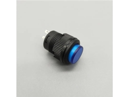5-interruptores De Botão Pressão Com Led Azul R16-503ad 16mm Travamento Automático 3a 250v