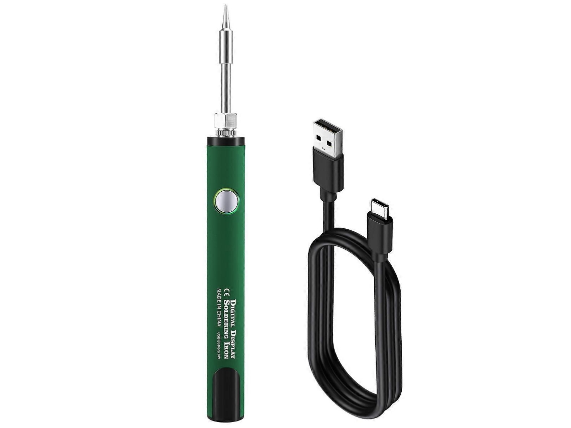 Kit De Mini Ferro De Solda Com Rosca 510 E 3 Interruptores Com Voltagem Ajustável, Verde Brilvibera