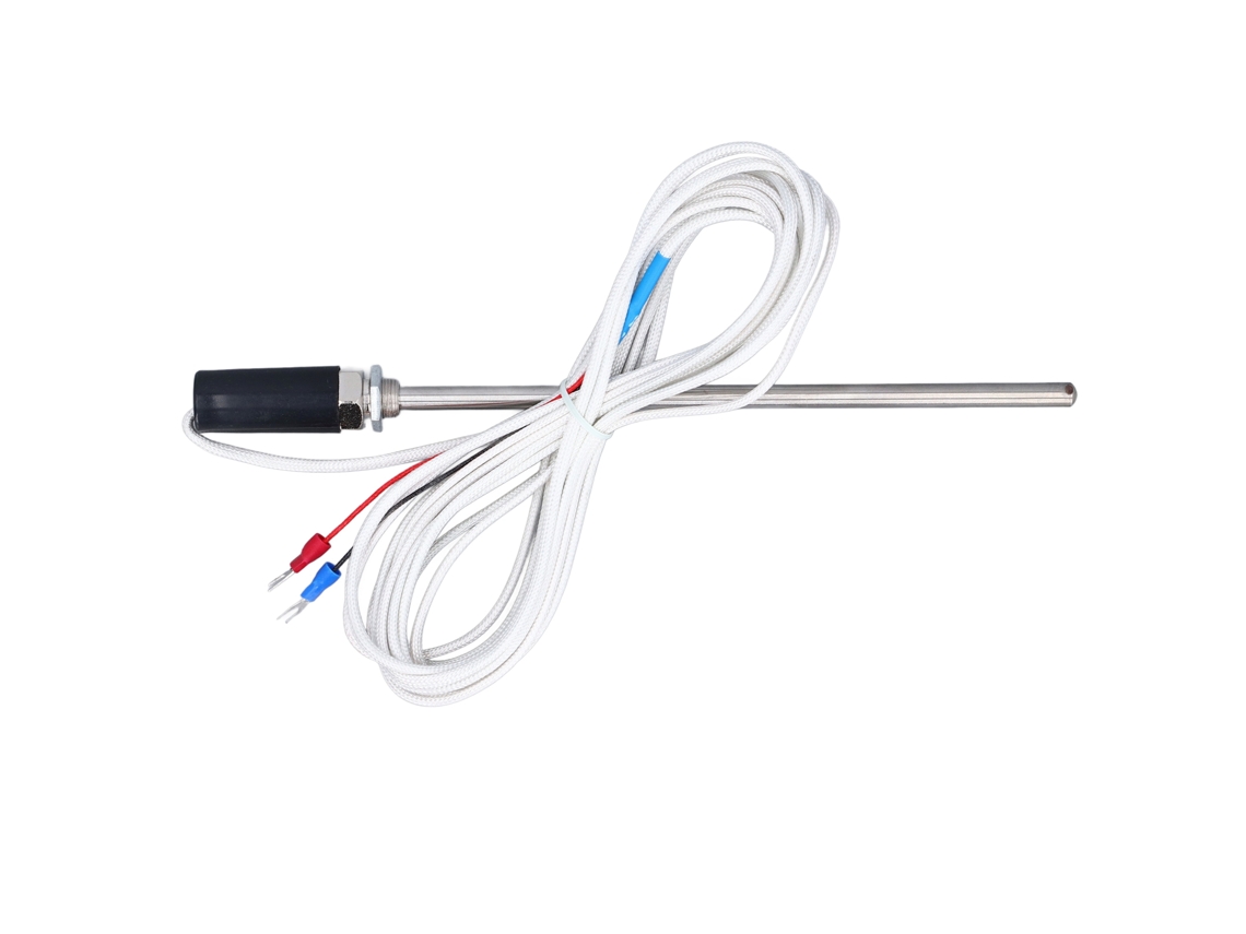 Sonda de sensor de temperatura tipo K com cabo de extensão de 5 m em aço inoxidável.