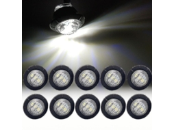 10pcs Luz De Indicador Lateral Universal Led Para Carrinha Caminhão Reboque 12v-24v Ip68 Blanco