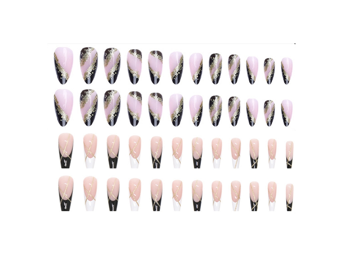 Dois Conjuntos de Decorações de Unhas Longas e Adesivos de Unhas Como Ferramentas de Manicure. NEVEANCE