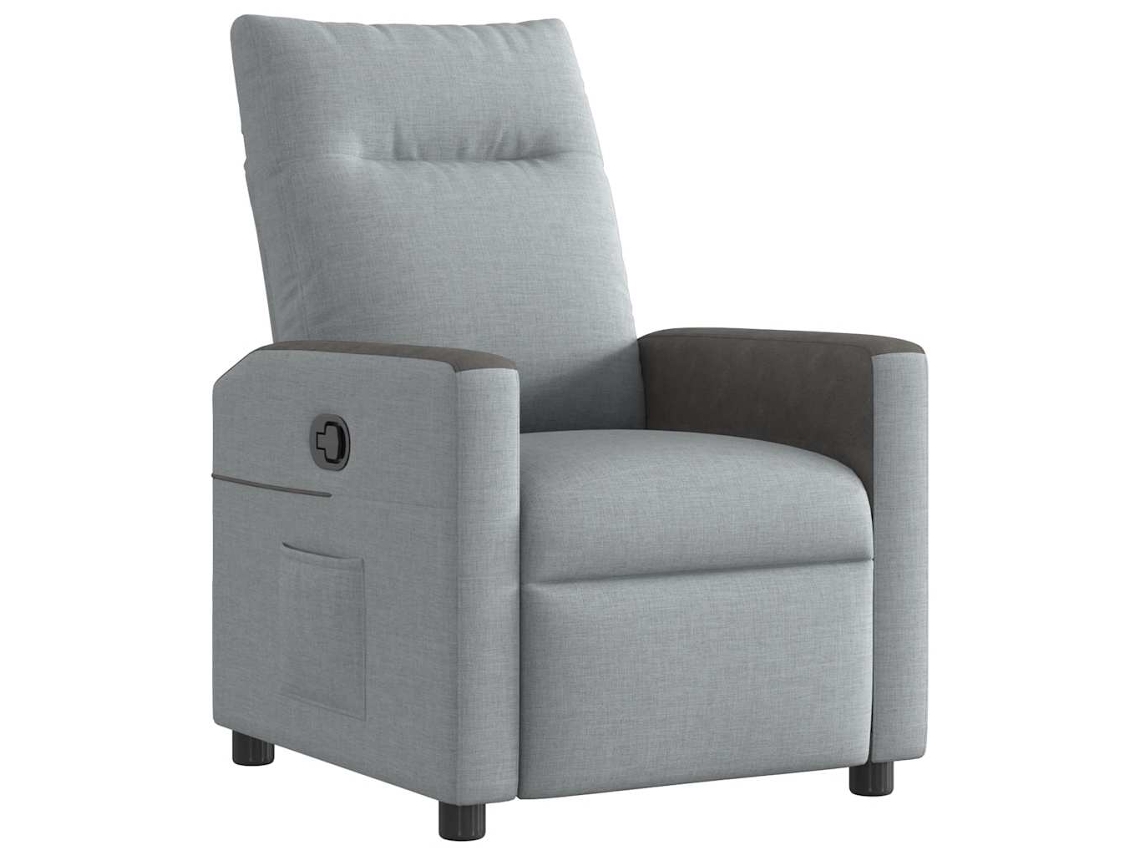 Recliner Chair, Recliner Chairs Vidaxl Cinzeto Tecido
