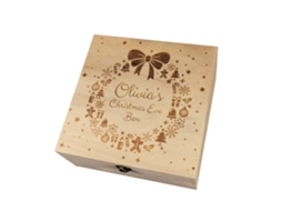 Laxiscreed Caixa De Madeira Personalizável Para Presentes E Armazenamento De Maçãs De Natal