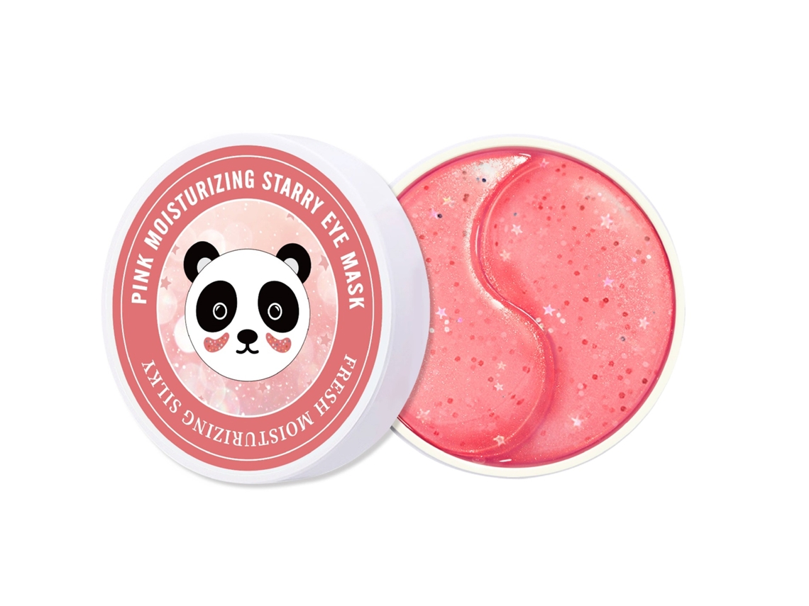 Adesivos regeneradores para os olhos Sersanskin com colágeno rosa estrelado, ácido hialurônico e extratos botânicos naturais, pacote com 60 unidades Sersanlove