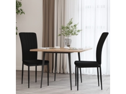 Vidaxl Cadeiras De Jantar 2 Pcs Veludo Preto