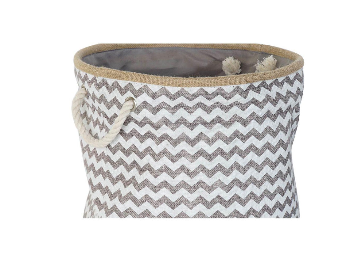 Cabaz Dkd Home Decor Poliéster Jute Zig-Zag Boho 38 X 38 X 45 Cm