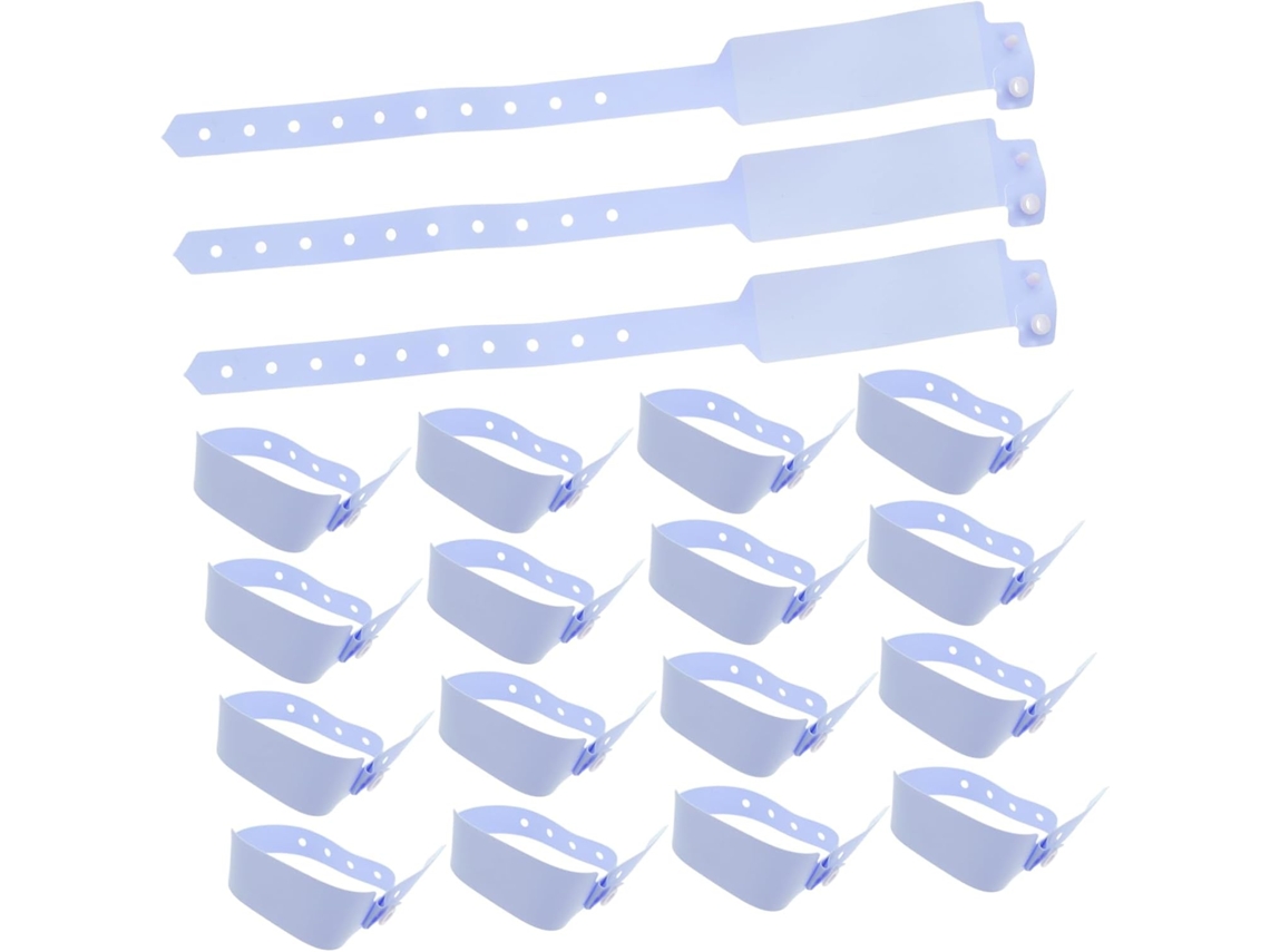 Pulseiras De Identificação Hospitalar Baluue 100em Pvc Resistente À Sujeira Para Adultos E Idosos Confortáveis Uso