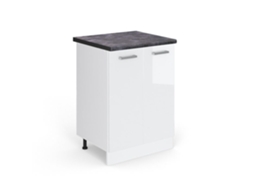 Móvel baixo de cozinha Vicco R-Line, branco alto brilho, 60 cm, PA Antracite