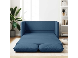 Sofá Cama Com Pés Sofá Convertível Sem Lovely Home Tecido Azul (112x174x55)