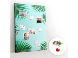 Painel De Cortiça Para Parede Folhas Tropicais Para O Escritório Espelharte (100x140 Cm)