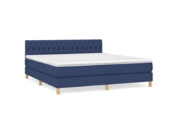 Box Spring Bed, Box Spring Beds Vidaxl Azul Tecido (180 X 200 Cm)