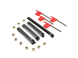 4 Peças De Portaferramentas De Torneamento + Inserts De Carbeto Ccmt09t304 + Chave T15