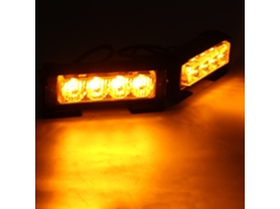 Luzes Intermitentes Amarelas De 12 V Com 4 Leds * 2, Luzes Estroboscópicas De Aviso Da Grelha Frontal Do Automóvel, Uma A Duas Luzes De Barra Longa, L