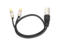 Aetheria cabo Divisor Áudio Xlr Macho para 2 Rca 0.5m para Mesa de Mistura Microfone