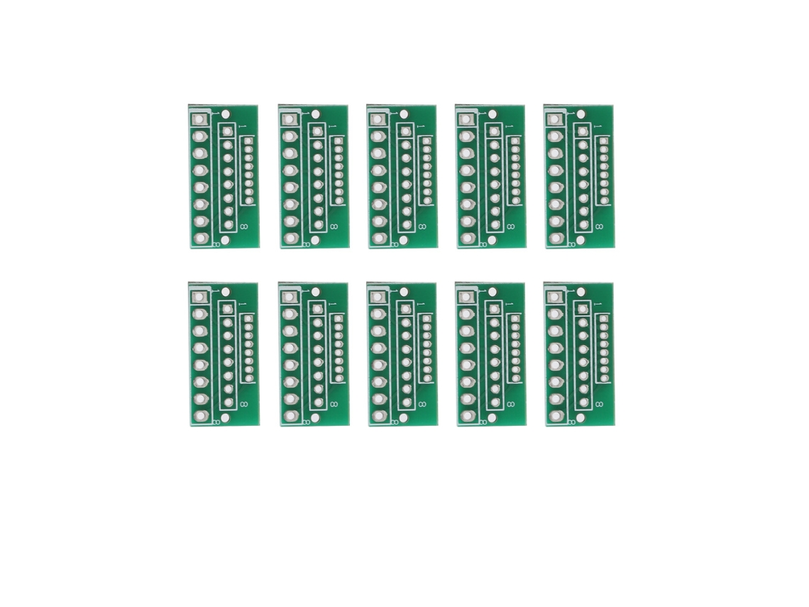 Placa Adaptadora 8 Pinos S/MARCA, 3 Fileiras, 24 Buracos, para Módulos Sem Fio
