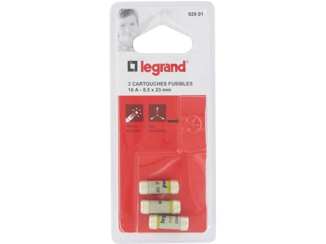 Cartucho Fusível Cilíndrico 10a Com Luz Indicadora Legrand Conjunto De 3