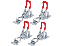 Conjunto de 4 grampos de fixação ajustáveis com barra aberta no formato