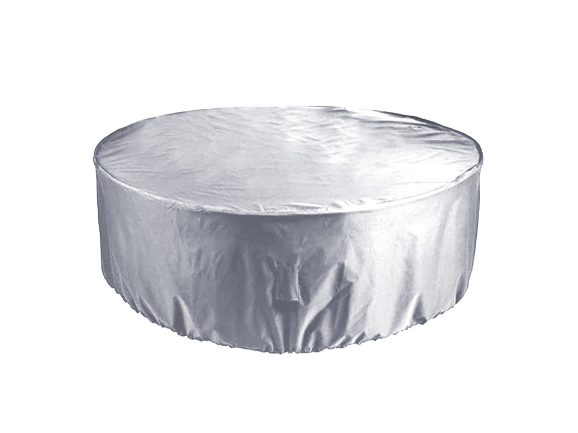 KOFIHETY Capa Redonda Para Mesa De Exterior, Capas Impermeáveis Para Móveis De Jardim, Capa Para Mesa E Cadeiras Exteriores, Cor Prateada, 2 Tamanhos
