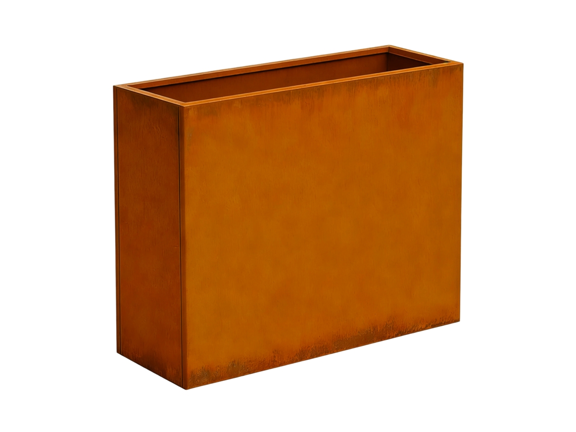 Vaso Para Plantas Vaargel Aço Corten 82x90x30 Cm Ferrugem Nobre casa.pro