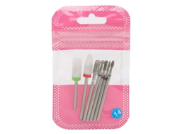 7pcs Conjunto De Brocas Rotativas De Aço Tungstênio Para Lixamento De Unhas Portátil Para Salão E Casa