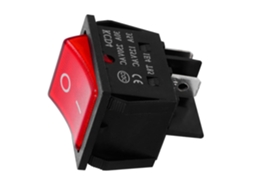 Interruptor Basculante Para Barco Com Led Vermelho, 4 Pinos, Plástico Sólido
